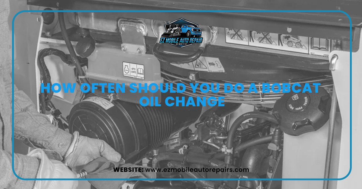 A man change oil from the engine with the equipement