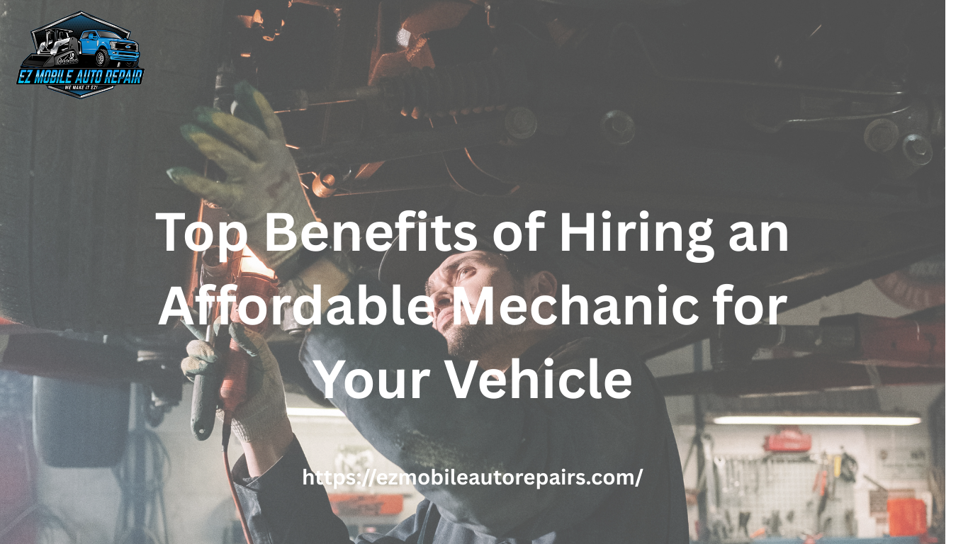 Affordable mechanic inspecting and repairing a vehicle under the chassis, providing reliable auto repair and maintenance services.